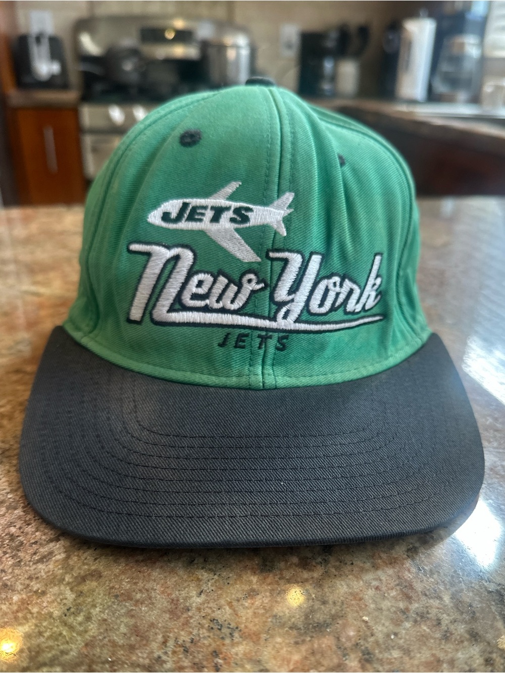VTG 90s New York Jets Reebok Snapback Hat Made in Taiwan